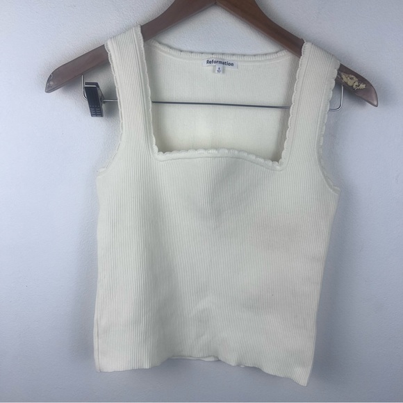 Reformation Nalini Sweater Cotton Tank - Picture 2 of 5